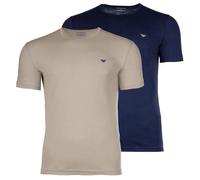 Emporio Armani T-Shirt beige / bleu, Taille XXL