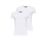 Emporio Armani T-Shirt bleu foncé / blanc, Taille S