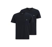 Emporio Armani T-shirts à col rond Core Logoband – Lot de 2, Armani Blue/Armani Blue, L Homme