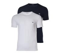 Emporio Armani T-Shirt bleu nuit / blanc, Taille L