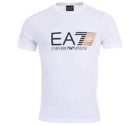 Emporio Armani T-shirt EA7 pour homme 3ZPT62 PJ03Z, manches courtes, col rond, Blanc, Small
