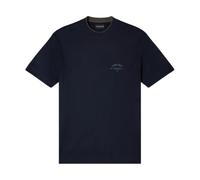 Emporio Armani - T-shirt en jersey mélangé de lyocell ASV avec détails contrastants - Homme - Tops - Bleu - Taille: M