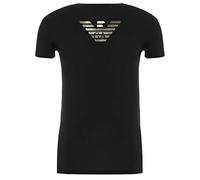 Emporio Armani T-Shirt Homme 111035 9A725, Tee-Shirt Col Rond, Manche Courte (Noir/Logo Argent, XL)