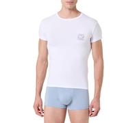 EMPORIO ARMANI T-Shirt Homme Rainbow Logo S/Sleeve Blanc M, Blanc éclatant, M