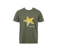 EMPORIO ARMANI Round-Neck T-Shirt, Escalade Pr. étoile de mer, M Homme