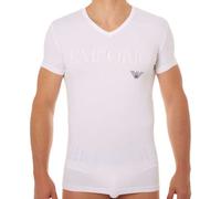 Emporio Armani T-Shirt Stretch Cotton Megalogo Blanc Blanc XL
