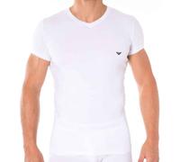 Emporio Armani T-Shirt V-Neck Stretch Cotton Blanc Blanc S