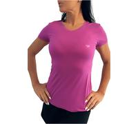 Emporio Armani - Tee-shirt Rose Col en V Manches courtes - Femme - Tops - Rose - Taille: 38 FR