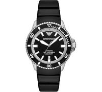 Emporio Armani Uhr für Herren, Quarzwerk und 42mm Gehäusegröße mit Edelstahl-, Leder- Oder Silikonarmband