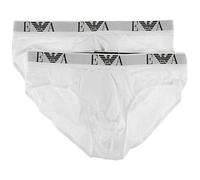 Emporio Armani Underwear 2-Pack Brief Essential Monogram Slip, White/White, L (Lot de 2) Homme