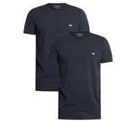Emporio Armani Underwear 2-Pack T-Shirt Crew Neck Logo, Marine/Marine, L Homme
