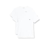 Emporio Armani Underwear 2-Pack T-Shirt Crew Neck Logo, White/White, L (Lot de 2) Homme
