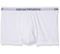 Emporio Armani Underwear 2-Pack Trunk Pure Cotton Boxeur Ajust, Blanc (White/White), S (Lot de 2) Homme