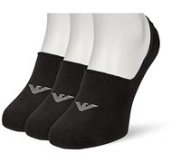 Emporio Armani Underwear 3-Pack Footie Socks Casual Lot de 3 Paires de Chaussettes Invisibles, Onyx, L/XL pour des Hommes