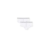 Emporio Armani Underwear Bi-Pack Cheeky Pants Iconic Cotton sous-vêtement, White/White, M (Lot de 2) Femme