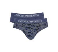 Emporio Armani Underwear Emporio Armani Men's 2-Pack Classic Pattern Mix Brief Caleçons, Camou Print/Indigo, Large (Lot de 2) pour des Hommes