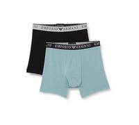 Emporio Armani Underwear Emporio Armani Men's 2-Pack Endurance Mid Waist Boxer Caleçon, Black/Artic, XL (Lot de 2) pour des Hommes