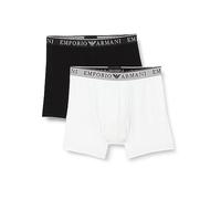 Emporio Armani Underwear Emporio Armani Men's 2-Pack Endurance Mid Waist Boxer Caleçon, Black/White, XL (Lot de 2) pour des Hommes