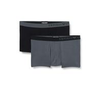 Emporio Armani Underwear Emporio Armani Men's 2-Pack Soft Touch Bamboo Viscose Trunk Les Troncs, Black/Anthracite, M (Lot de 2) pour des Hommes