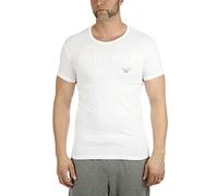 Emporio Armani Underwear Essential Megalogo Crew Neck T-Shirt Haut De Pyjama, White, XL Homme