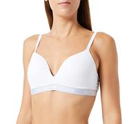 Emporio Armani Underwear Padded Triangle Bra Iconic Cotton Soutien-Gorge rembourré, White, M Femme