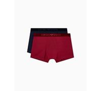 Emporio Armani Velvet Logoband 2-Pack Trunk Maillot, Bleu, L Homme