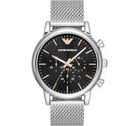 Emporio Armani Watch for Men, Chronograph Movement and 46mm Case Size with Stainless Steel, Leather Or Silicone Strap