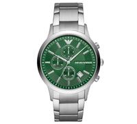 Emporio Armani Watch for Men, Quartz 3 sub dial Chronograph Movement and 43mm Case Size with Stainless Steel Strap