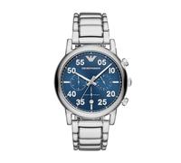 Emporio Armani Watch for Men, Quartz 3 sub dial Chronograph Movement and 43mm Case Size with Stainless Steel Strap