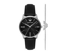 Emporio Armani Watch for Men, Quartz Movement and 42mm Case Size with Stainless Steel, Leather Or Silicone Strap