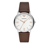 EMPORIO ARMANI Homme Analogique Quartz Montre avec Bracelet en Cuir AR11173