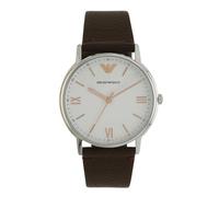 EMPORIO ARMANI Homme Analogique Quartz Montre avec Bracelet en Cuir AR11173