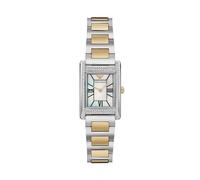Emporio Armani Watch for Women, 22mm Rectangle Case Quartz Two Hand Movement with Stainless Steel Or Leather Strap
