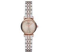 Emporio Armani Montre pour femme, mouvement à deux aiguilles, boîtier en acier inoxydable or rose de 22 mm avec bracelet en acier inoxydable, AR1841