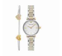 Emporio Armani Watch for Women, 28mm Quartz Two Hand Movement with Stainless Steel Or Leather Strap