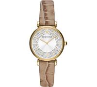 Emporio Armani Watch for Women, 32mm Two Hand Quartz Movement with Leather Or Fabric Strap