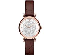 Emporio Armani Watch for Women, 32mm Two Hand Quartz Movement with Leather Or Fabric Strap