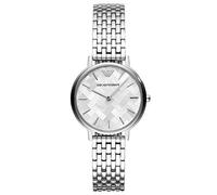 Emporio Armani Watch For Women, 32mm Two hand Quartz movement with Silver tone Stainless steel strap