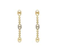 Emporio Armani Women's Brass or Stainless Steel Button Stud Closure Earrings