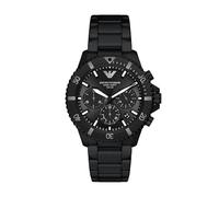 Emporio Armani World Explorer Chronographe Solaire en Acier Inoxydable Noir