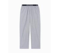 Emporio Armani Yarn Dyed Woven Pants Bas de Pijama, Violet, L Homme