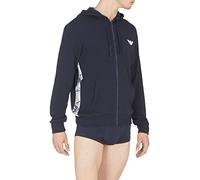 Emporio Armani Zipped Hoodie Sweatshirt Iconic Terry Maillot de survêtement, Marine, S Homme