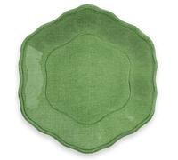 Emporio Zani Touch Mel York Lot de 4 assiettes à dessert Vert uni 100 % mélamine