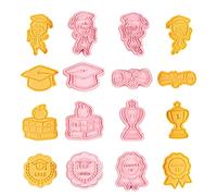 Emporte-diplôme 2022 - Coffret 8 pièces Diploma, Trophée, Médaillon Libri, Laurea, Chapeau diplôme Moule à Biscuits pour décoration Niktule