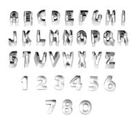 Emporte-pièce, 35 Pièces, lettres et chiffres, Emporte-pièces Inoxydable Biscuit, Emporte Piece Patisserie Enfant Comprend, pour Biscuits Cookie Pâtisseries Salade, Cookies Sablés Decoupoir