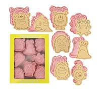 Emporte-pièce 3D Halloween : emporte-pièce 8 pièces pour pâtisserie | Moules en forme de chat batte de citrouille Ghost | Fun Cookie Tools p