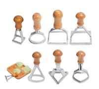 Emporte-Pièce à Biscuits,Découpe-Pâte à Raviolis avec Manche en Bois - 7 Pièces - Kit de Découpe Multifonction pour des Moments Créatifs en Famille
