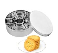 Emporte-Pièce à Biscuits | Outil Empilable à Motif Ondulé Pour Décoration | Moules à Relief pour Biscuits - Pour Amis Famille Maison Fêtes Intérieur Extérieur Cuisine Séjour Mariage Cuisson Célébratio