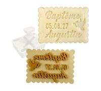 Emporte-pièce à poussoir pour biscuits - PivoFix® personnalisable avec plaques interchangeables - Fabriqué en France (Plaque seule - Colombe)