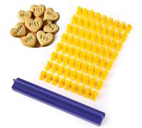 Emporte Piece Alphabet et Chiffre,72 Emporte piece Lettre Tampon Patisserie,Tampons à Biscuits Avec Lettres,Lettre Cookies Stamp pour Gateau, Biscuits, Fondant